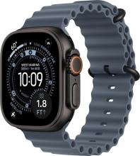 Apple Watch Ultra 3 (2025) 49mm Black Titanium Case with Anchor Blue Ocean Band