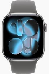 Apple Watch Series 11 46mm Space Gray Aluminum Case with Sport Band Stone Gray