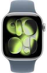 Apple Watch Series 11 42mm Silver Aluminum Case with Sport Band Anchor Blue